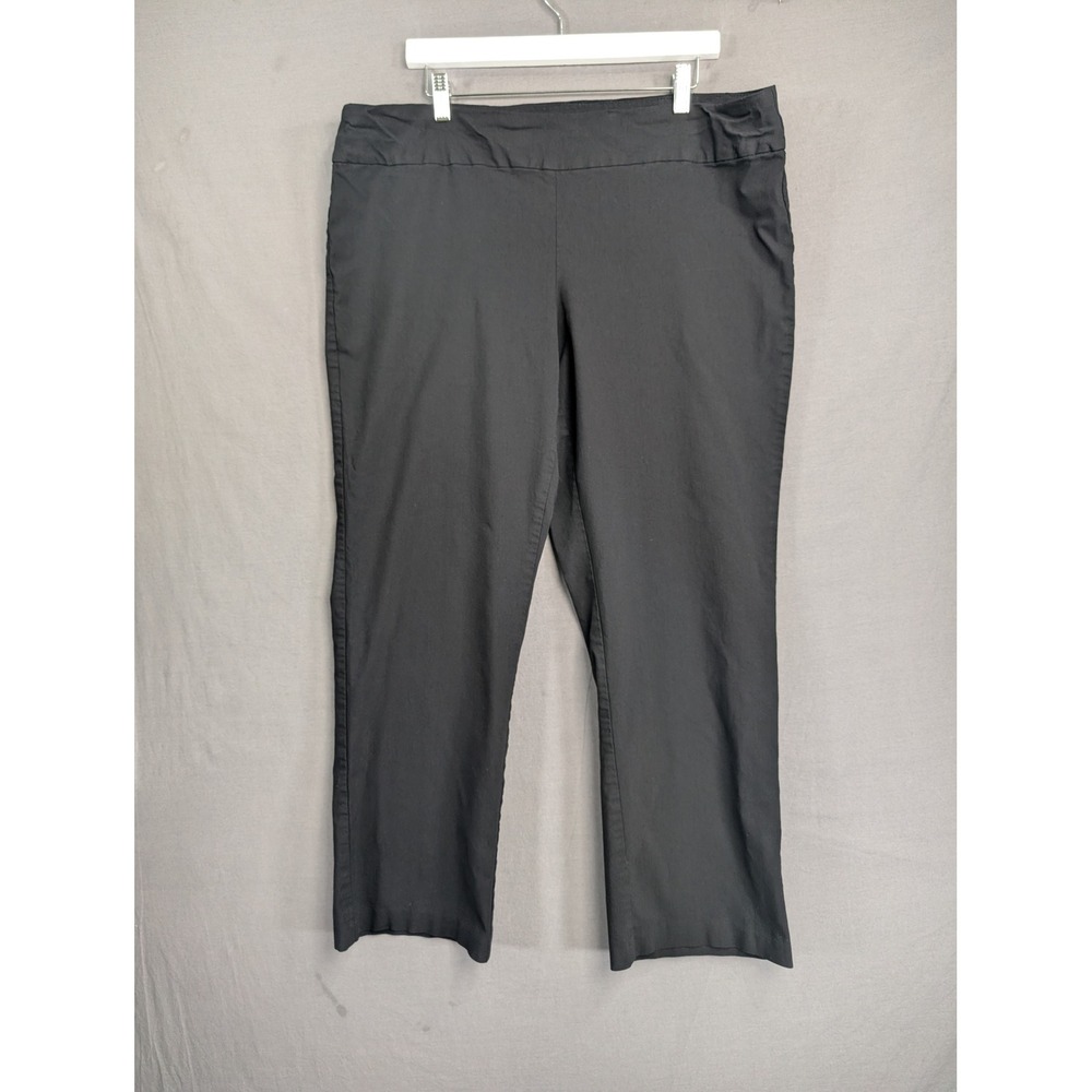 Zac & Rachel Woman Black Millennium Pull On Pants Size 20W Stretch Workwear